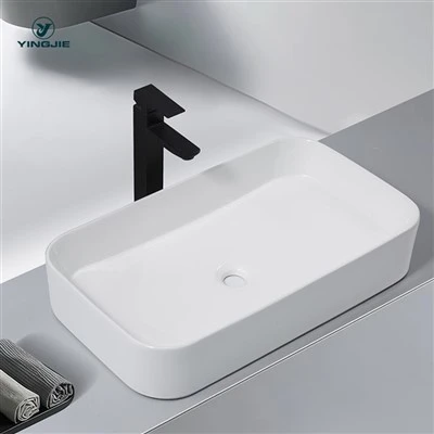 حوض كونترتوب سيراميك مستطيل كبير